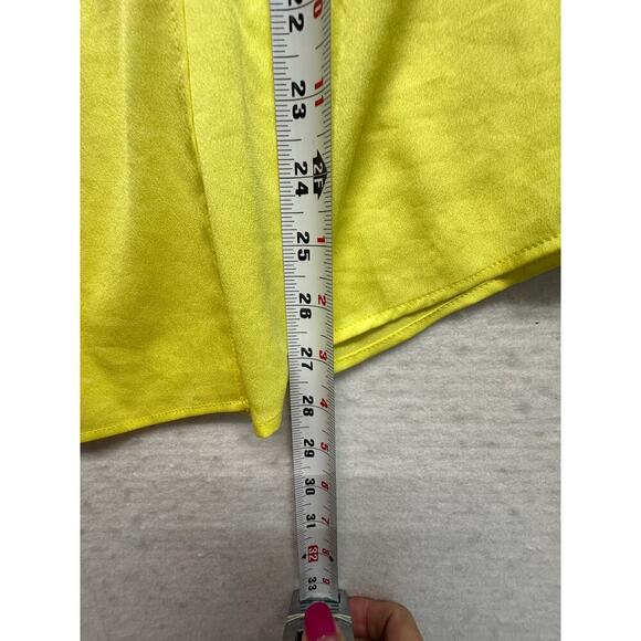 Ann Taylor Women Faux Wrap Tank Top Size 16 Butter Yellow Career - Picture 9 of 10